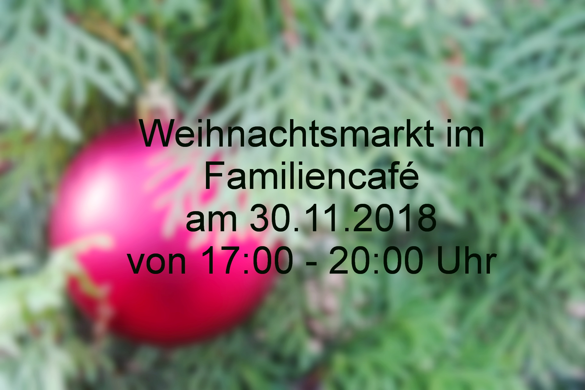 Weihnachtsmarkt am 30. November 2018